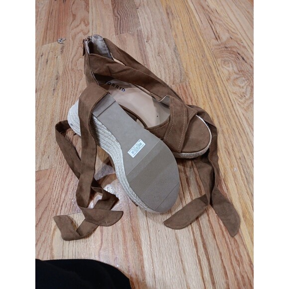 Torrid‎ Lace-Up Espadrille Wedge - Brown 9WW - Picture 4 of 6